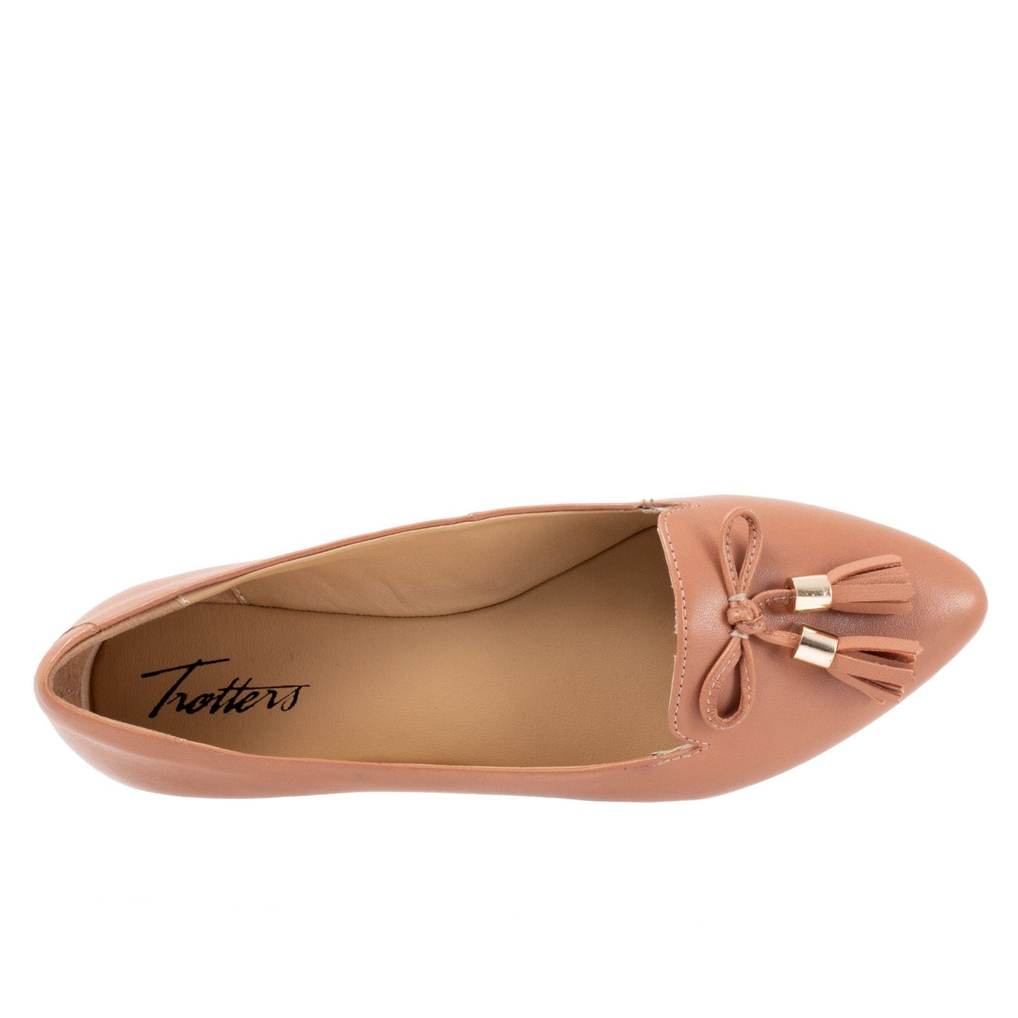 Trotters Hope T2162-715 Womens Brown Narrow Leather Loafer Flats Shoes