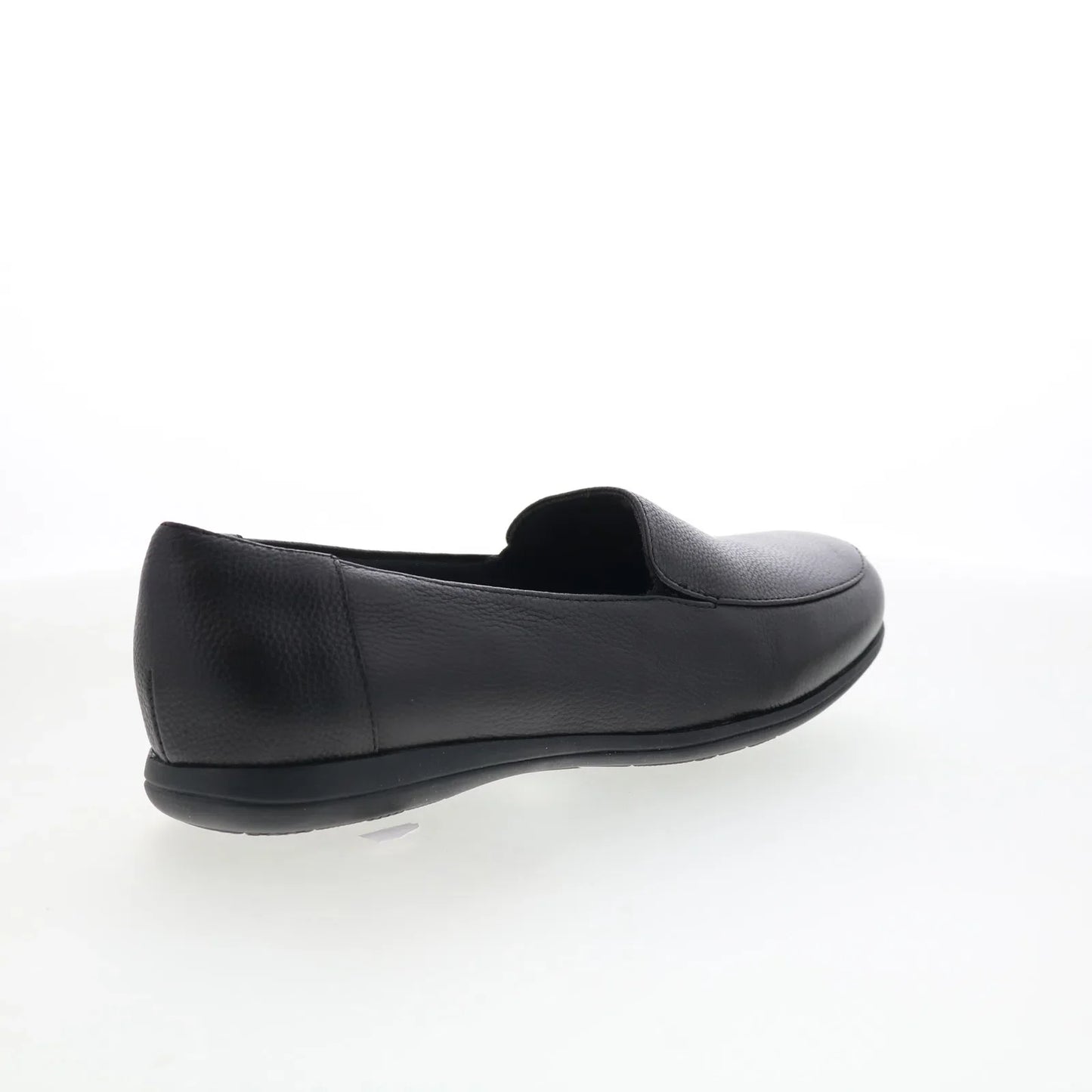 Trotters Deanna T2055-001 Womens Black Leather Slip On Loafer Flats Shoes