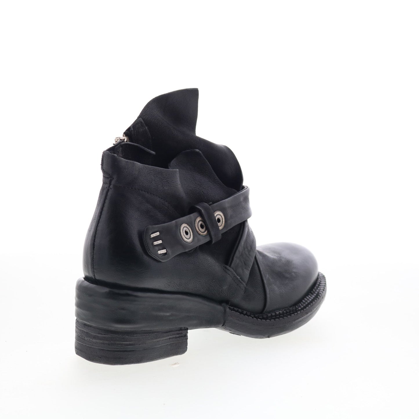 A.S. 98 Martina Womens Black Leather Zipper Ankle & Booties Boots