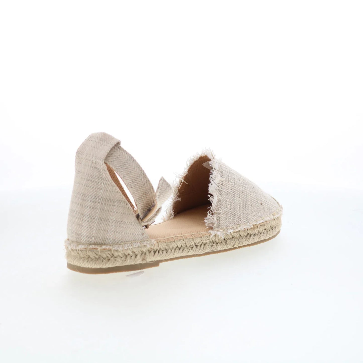Minnetonka Prima 60650 Womens Beige Canvas Slip On Espadrille Flats Shoes