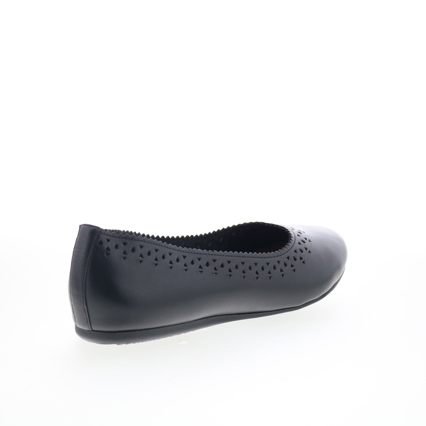 SoftWalk Selma S2228-001 Womens Black Leather Slip On Ballet Flats Shoes