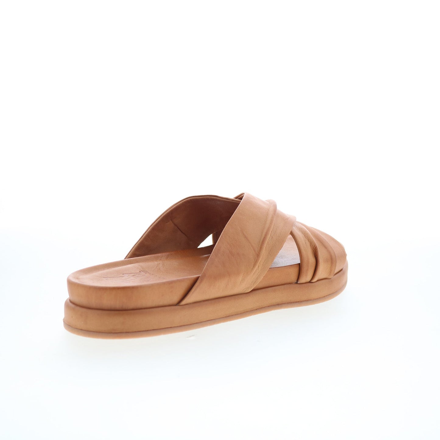 Miz Mooz Talisa Womens Brown Leather Slip On Slides Flats Shoes
