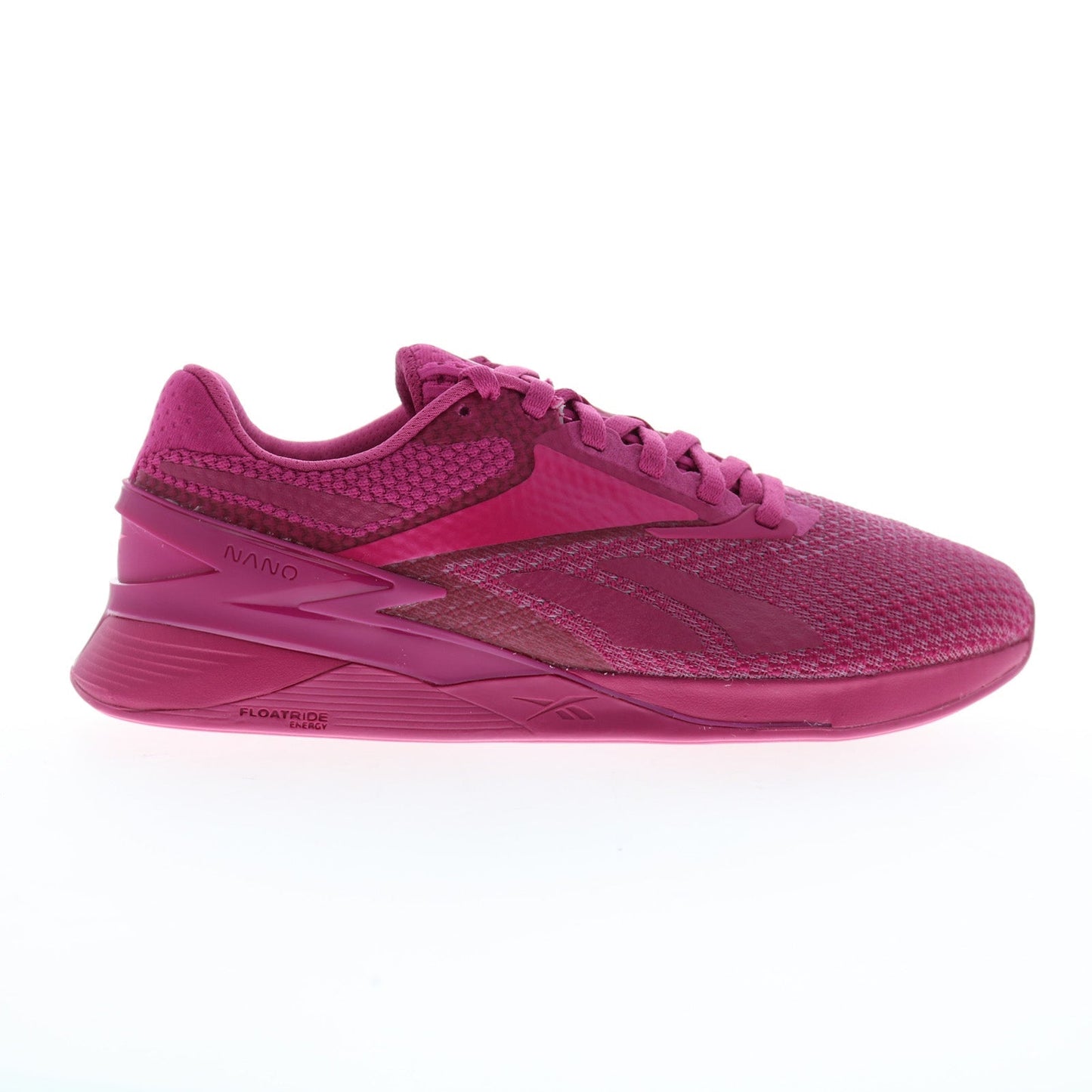 Reebok Nano X3 Womens Pink Canvas Lace Up Athletic Cross Training Shoes