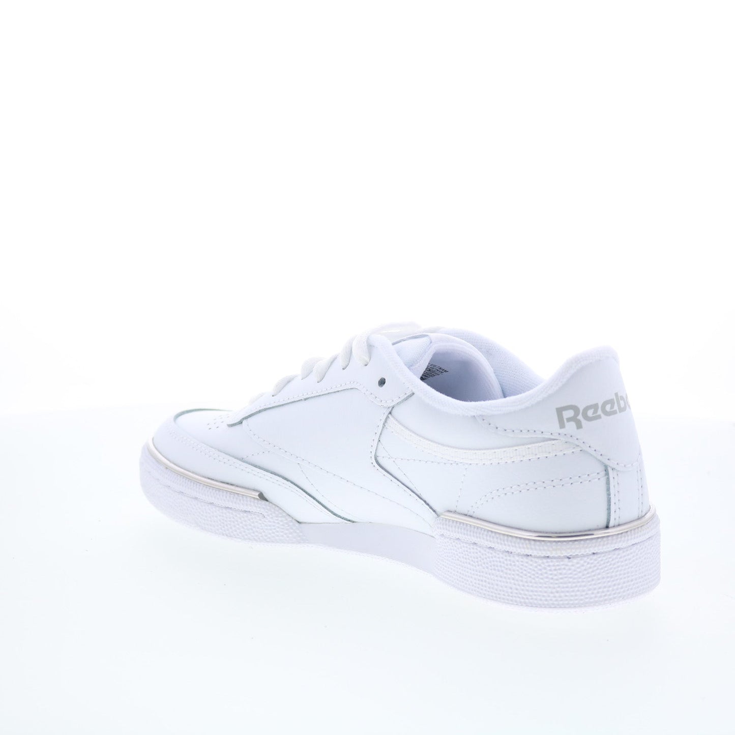 Reebok Club C 85 Womens White Leather Lace Up Lifestyle Sneakers Shoes