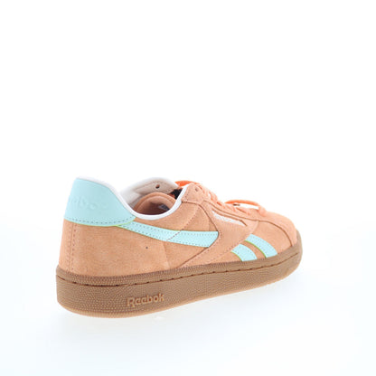 Reebok Club C Grounds UK Womens Brown Suede Lifestyle Sneakers Shoes