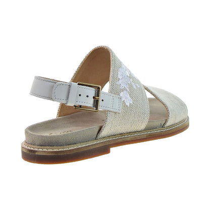 Clarks Corsio Slide Women's Sandals White Canvas