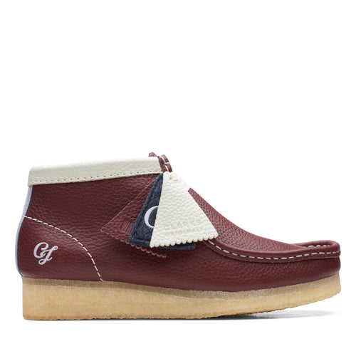 Clarks Wallabee Boot 26166098 Womens Burgundy Leather Lace Up Chukkas Boots