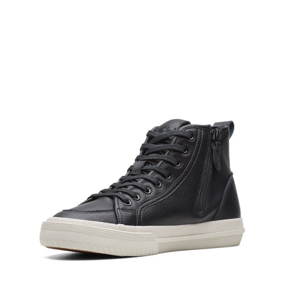 Clarks Roxby HI 26168328 Womens Black Leather Lifestyle Sneakers Shoes