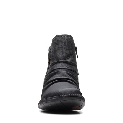 Clarks Un Loop Top 26168673 Womens Black Wide Leather Ankle & Booties Boots