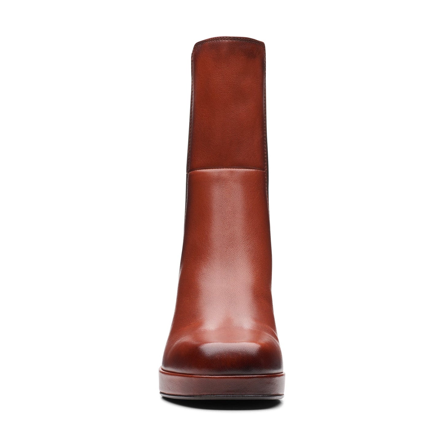 Clarks Pique Up 26172270 Womens Brown Leather Slip On Chelsea Boots