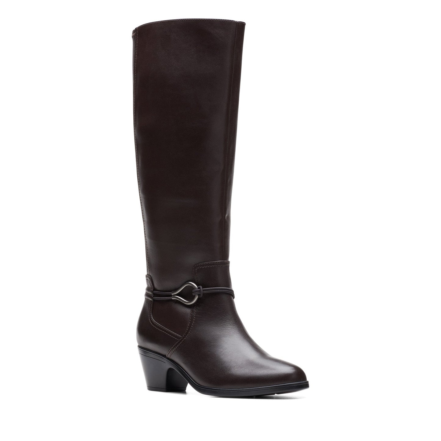 Clarks Emily 2 Sky 26174084 Womens Brown Narrow Leather Knee High Boots