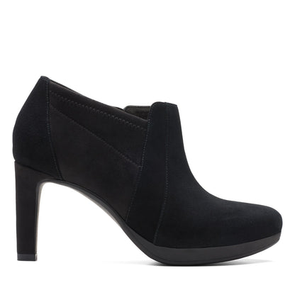 Clarks Ambyr Hope 26174110 Womens Black Suede Zipper Ankle & Booties Boots