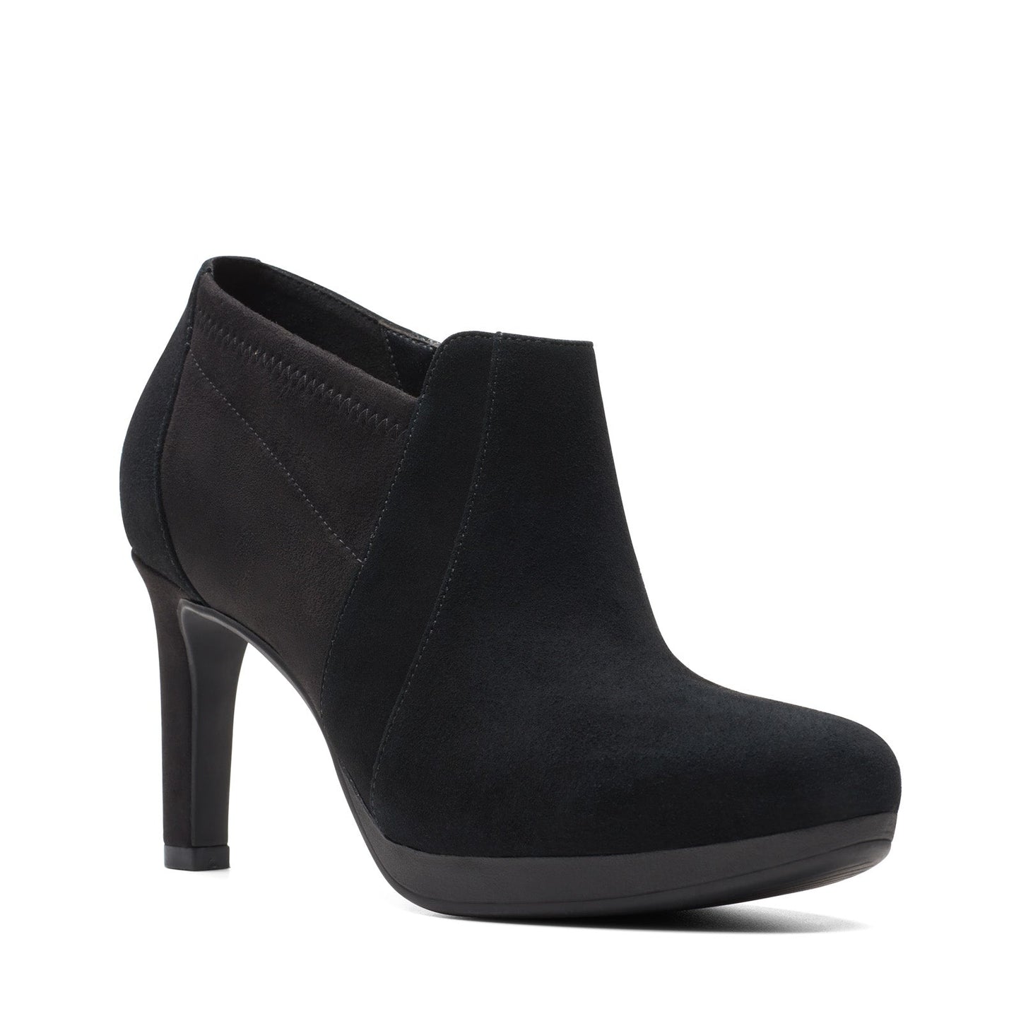 Clarks Ambyr Hope 26174110 Womens Black Suede Zipper Ankle & Booties Boots
