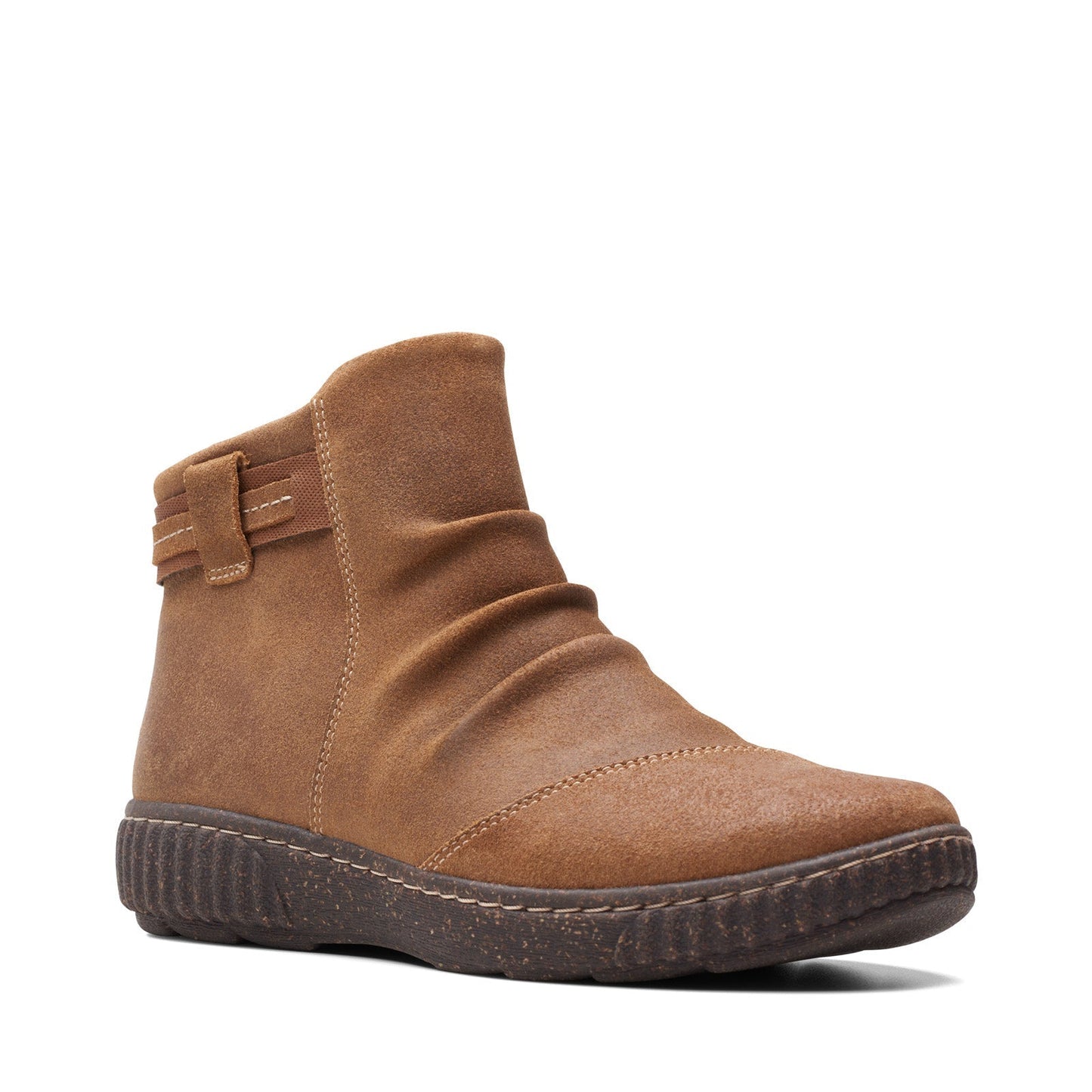 Clarks Caroline Derby 26174160 Womens Brown Suede Ankle & Booties Boots
