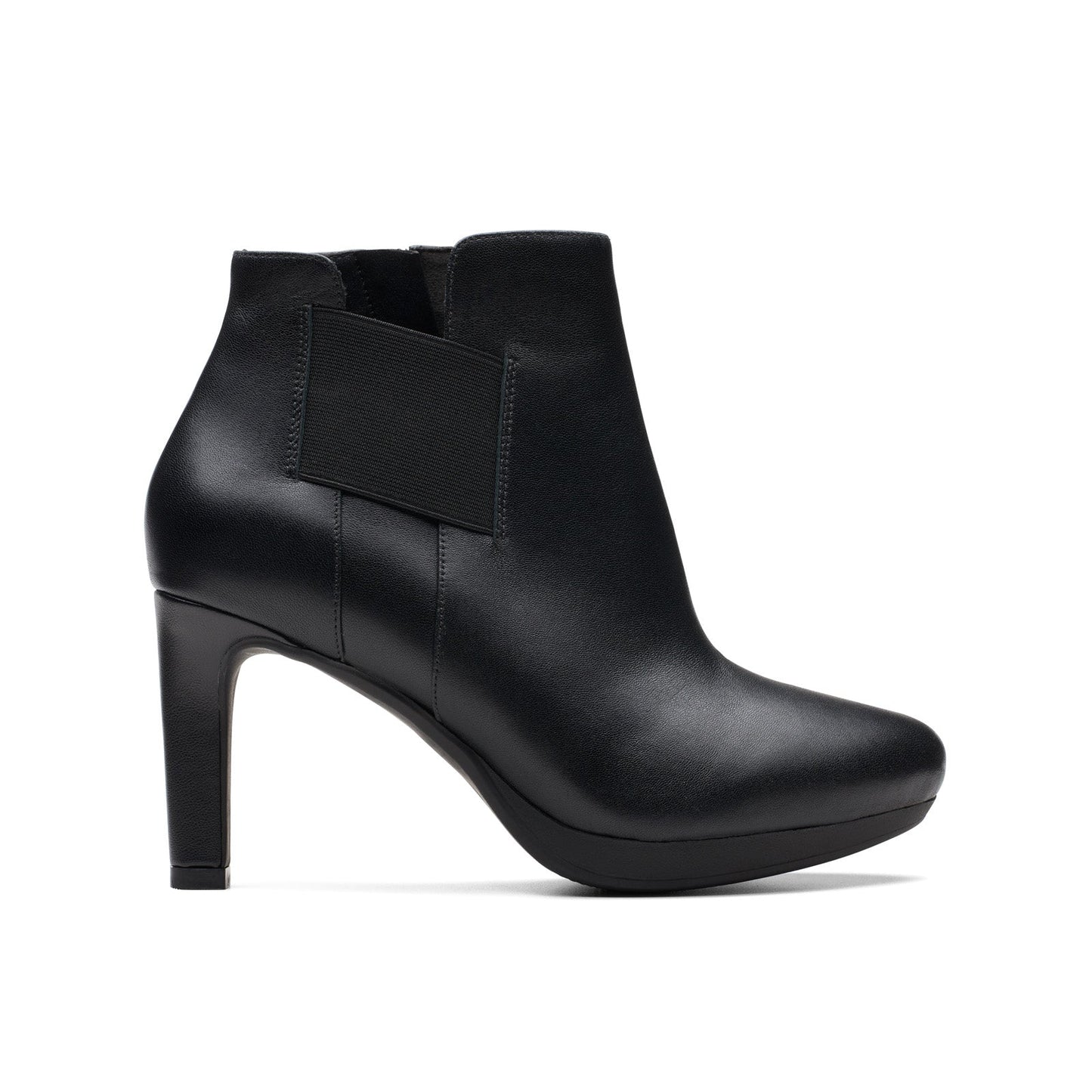 Clarks Ambyr Rise 26175155 Womens Black Leather Ankle & Booties Boots
