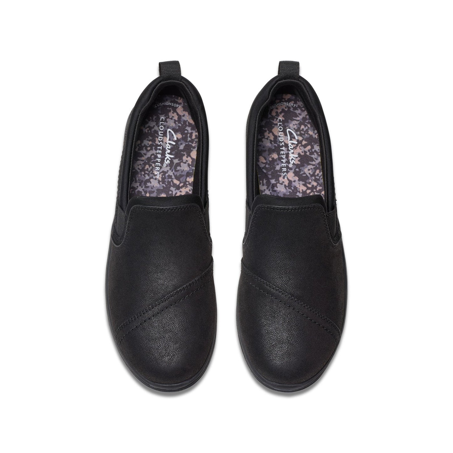 Clarks Breeze Dawn 26179937 Womens Black Canvas Loafer Flats Shoes