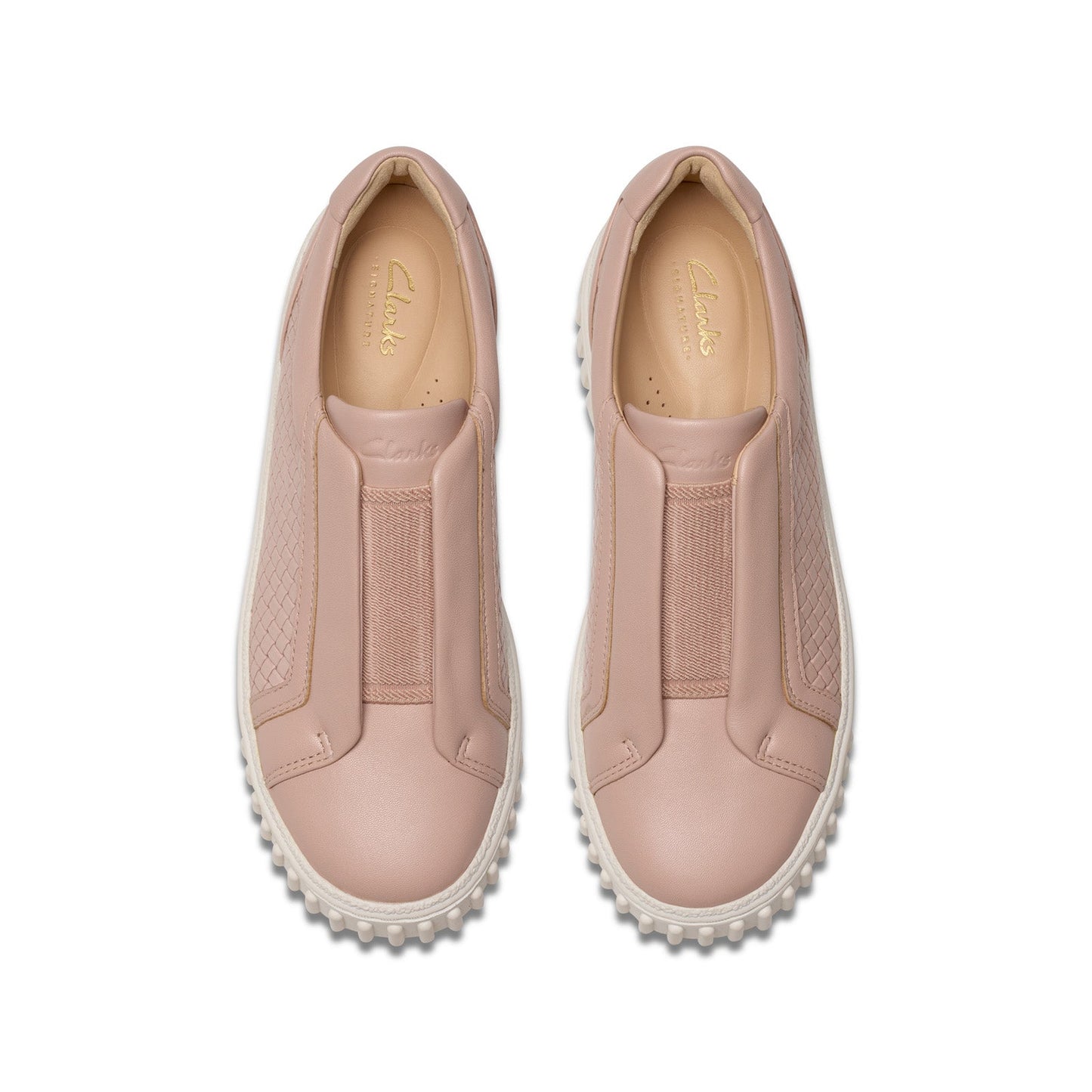 Clarks Mayhill Bay 26181206 Womens Pink Wide Lifestyle Sneakers Shoes