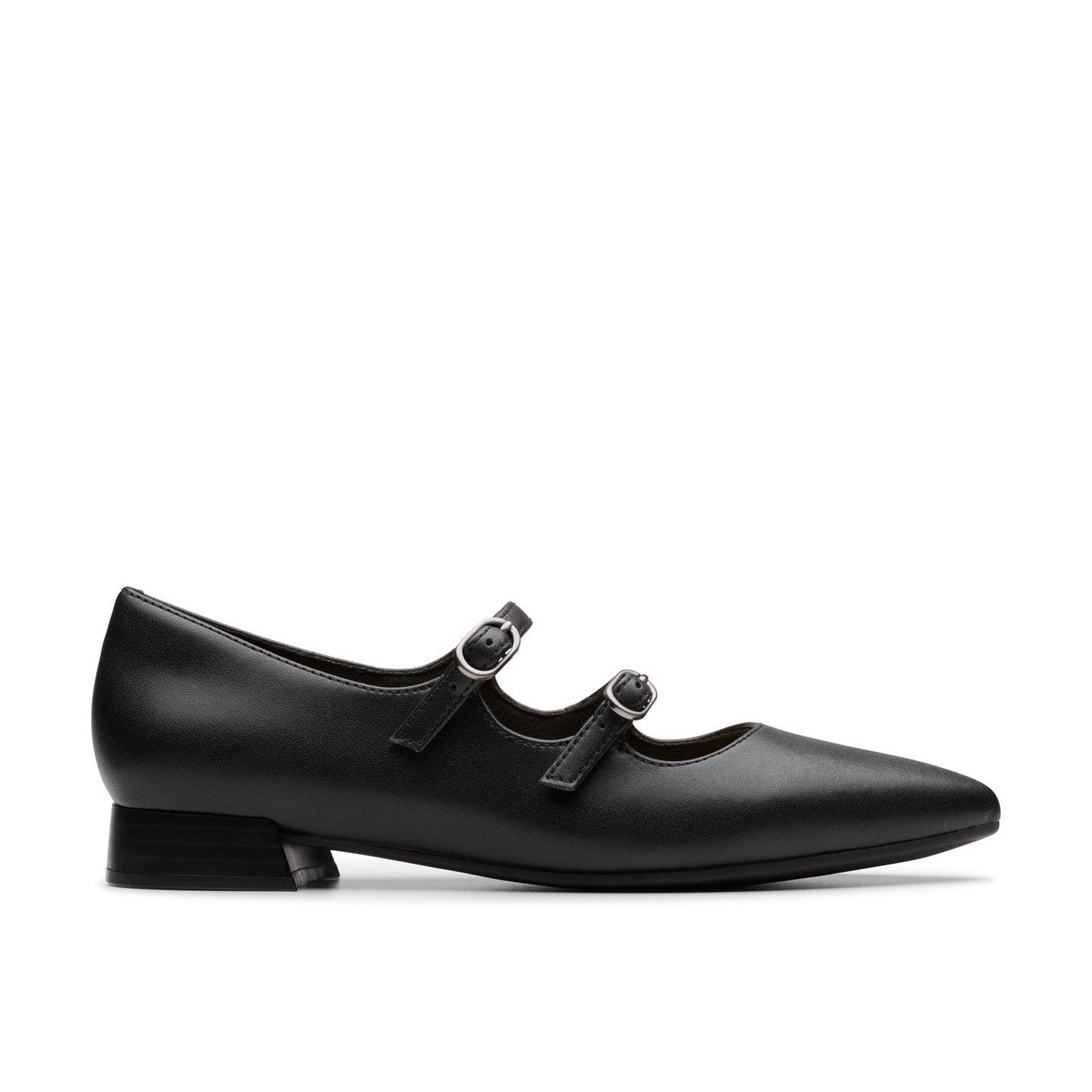 Clarks Natalyn Lane 26181929 Womens Black Leather Mary Jane Flats Shoes