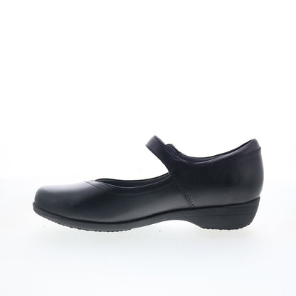 Dansko Fawna 5511-020200 Womens Black Wide Leather Mary Jane Flats Shoes