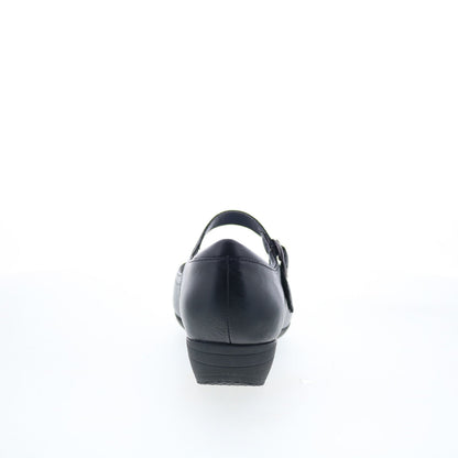 Dansko Fawna 5511-020200 Womens Black Wide Leather Mary Jane Flats Shoes