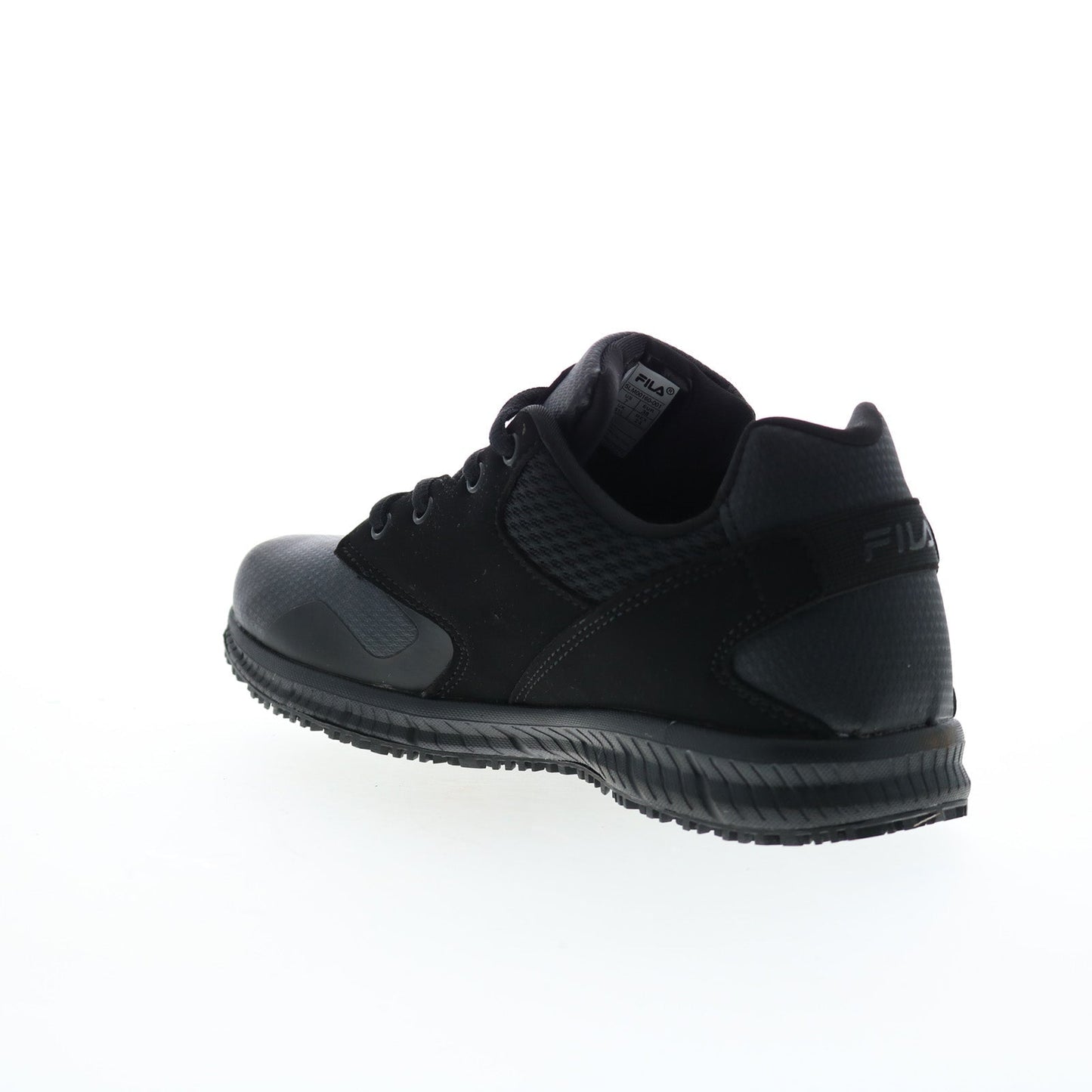 Fila Memory Layers Slip Resistant Womens Black Athletic Work & Safety Shoes