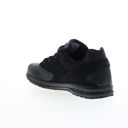 Fila Memory Layers Slip Resistant Womens Black Athletic Work & Safety Shoes