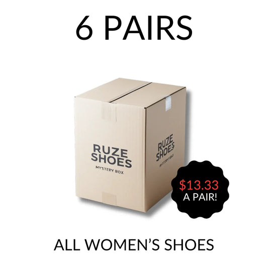 Womens Mystery Box (Medium Width) - 6 Pairs - No Returns (See Product Details Below)