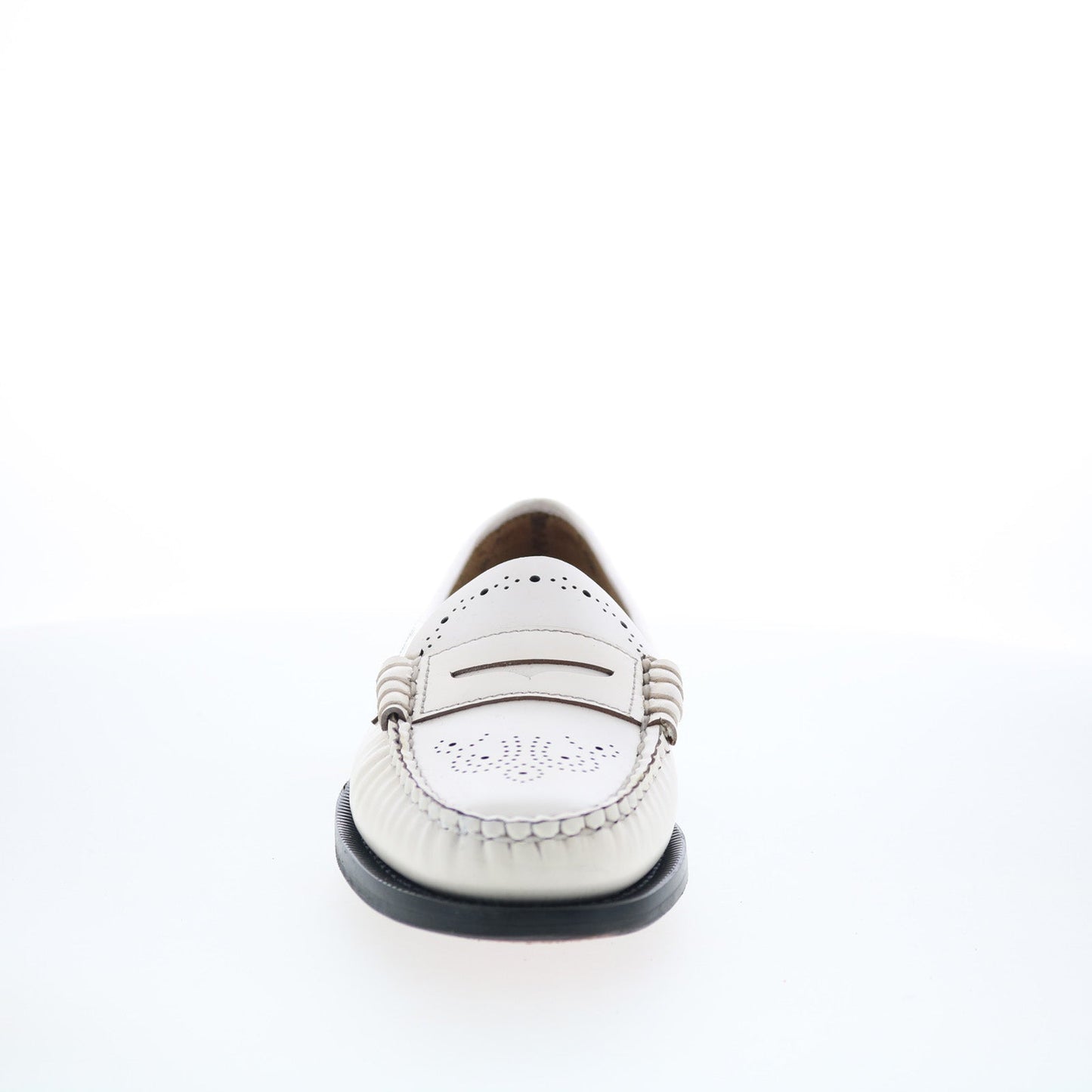 Sebago Dan Perf 73116CW-911 Womens White Loafers & Slip Ons Penny Shoes