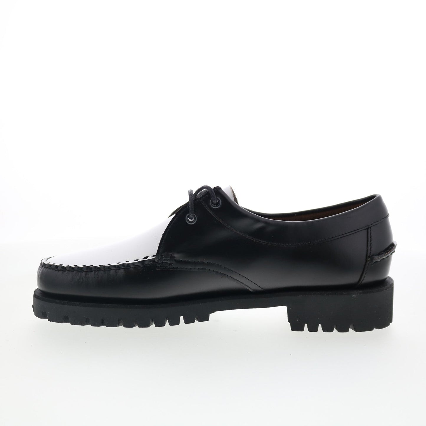 Sebago James Lug 741227W-987 Womens Black Loafers & Slip Ons Boat Shoes