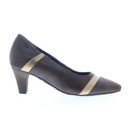 Ros Hommerson Kiwi 75070-65 Womens Brown Leather Pumps Heels Shoes
