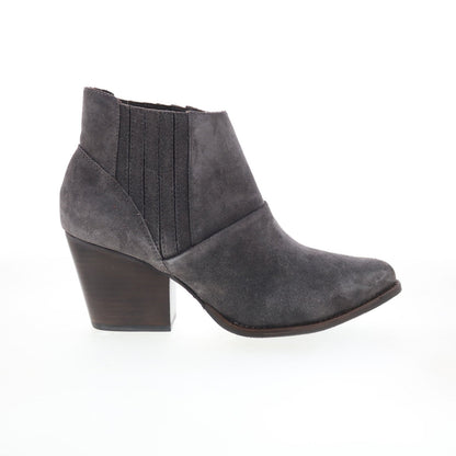 Johnston & Murphy Heeled 78-56516 Womens Gray Suede Ankle & Booties Boots