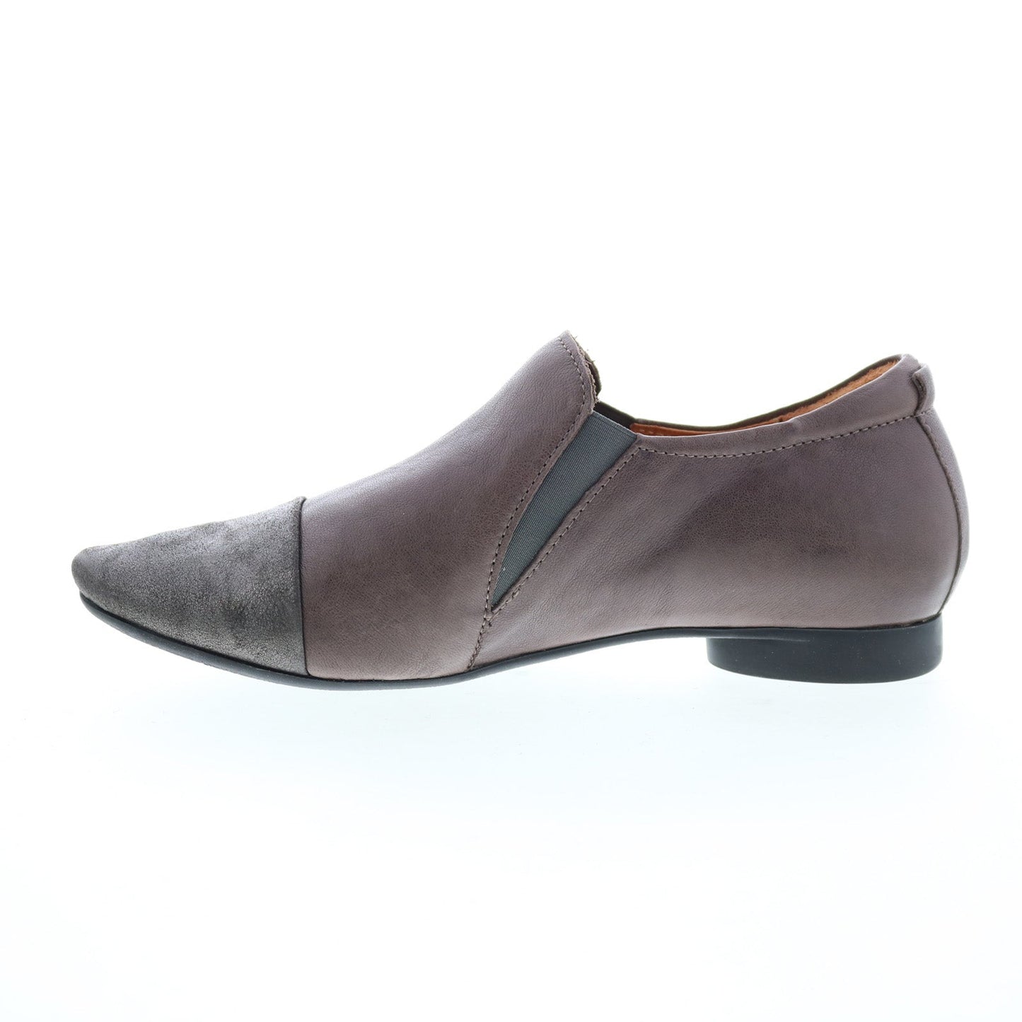 Think! Guad Slip On 80281-I46 Womens Gray Leather Slip On Loafer Flats Shoes