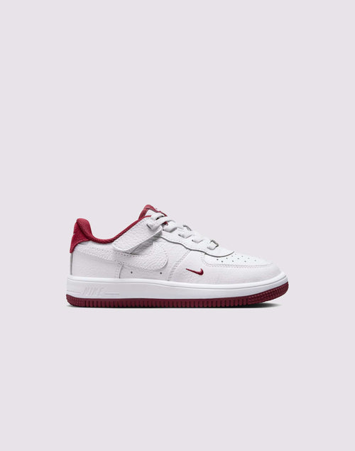 Nike Air Force 1 Low EasyOn LV8 3 Preschool Boys' "White/Team Red"