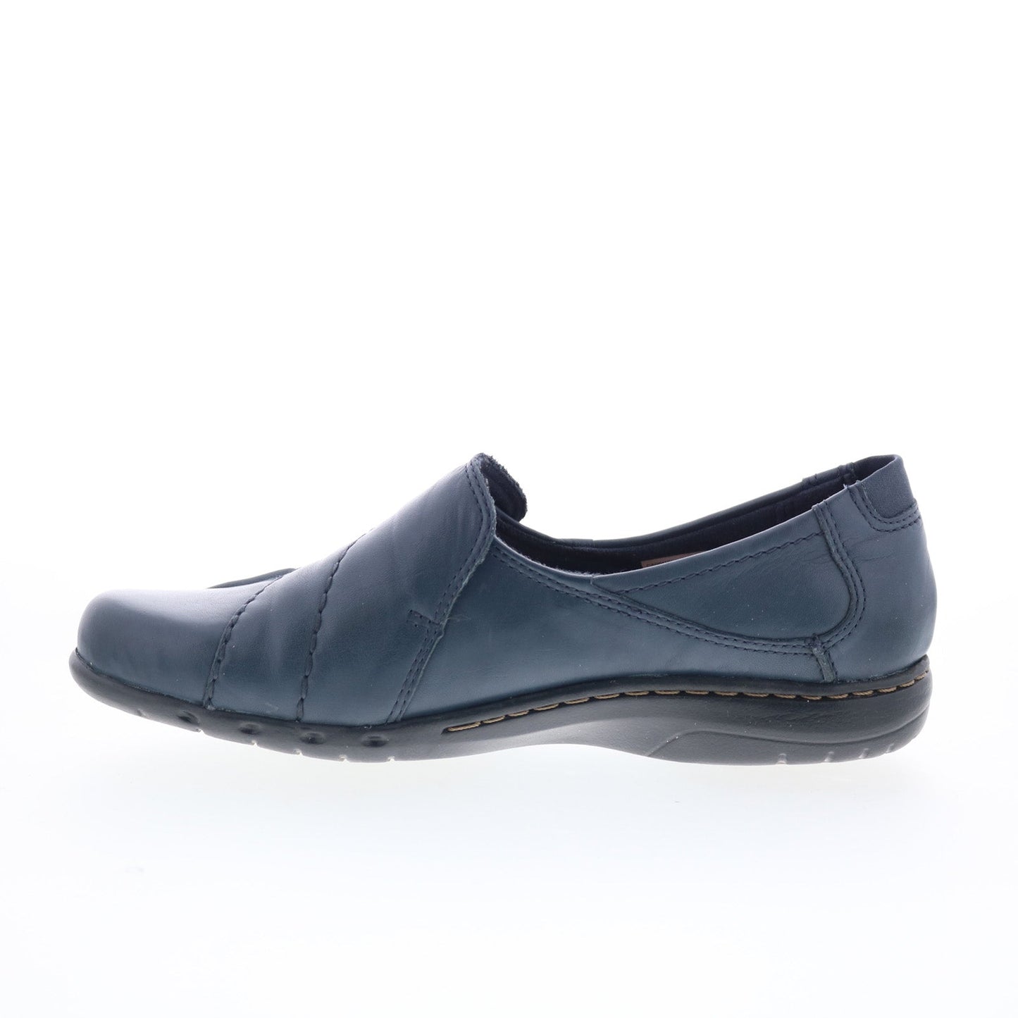 Cobb Hill Paulette CAG01NV Womens Blue Leather Wide Loafer Flats Shoes