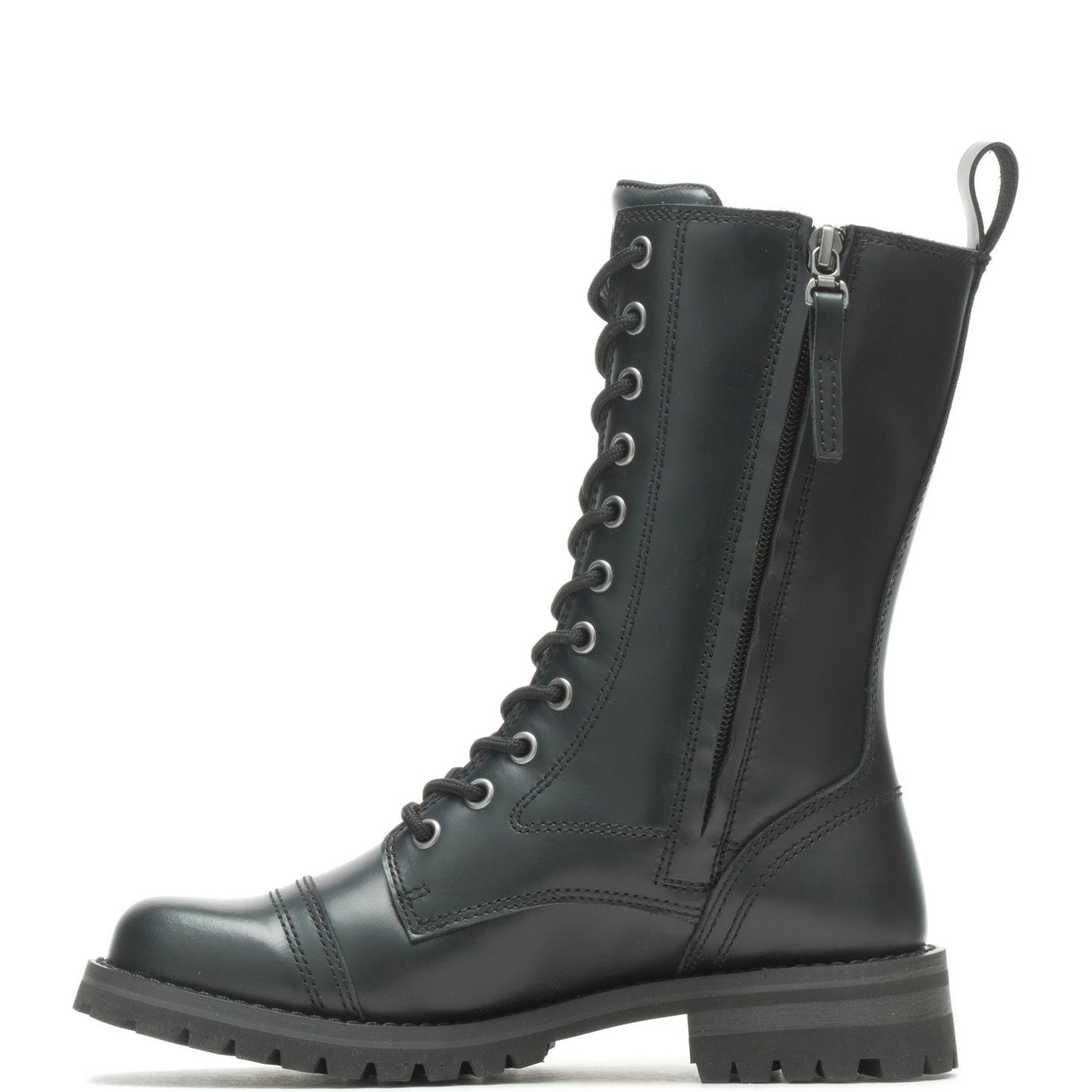 Harley-Davidson Walsen 8" Lace D87256 Womens Black Leather Motorcycle Boots