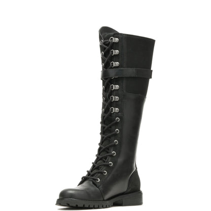 Harley-Davidson Bradner Lace D87261 Womens Black Leather Motorcycle Boots