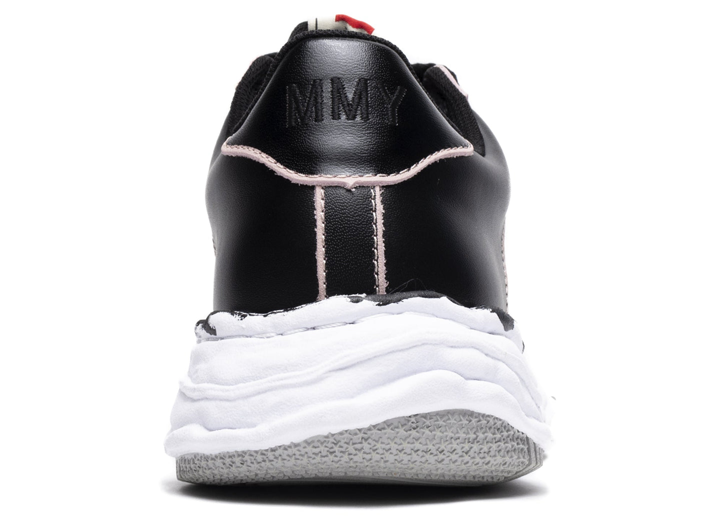 Maison Mihara Yasuhiro Leather Wayne Low in Black/Pink