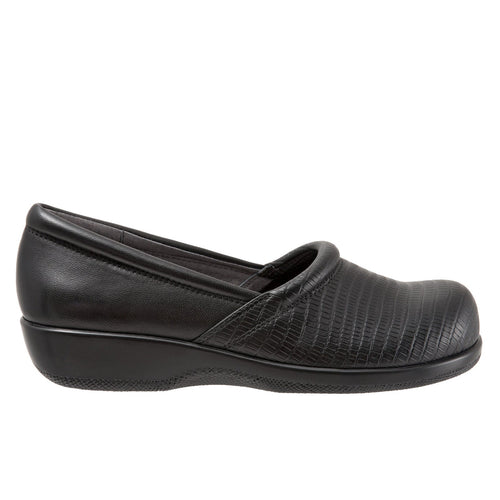 Softwalk Adora S1912-014 Womens Black Leather Slip On Loafer Flats Shoes