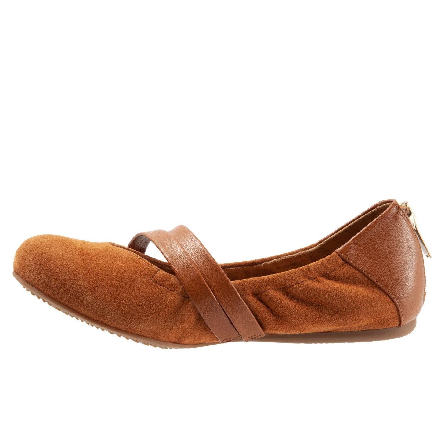 Softwalk Sierra S1962-242 Womens Brown Leather Mary Jane Flats Shoes