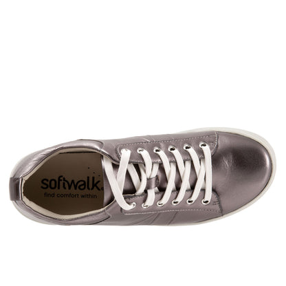Softwalk Athens S2051-033 Womens Gray Leather Lifestyle Sneakers Shoes