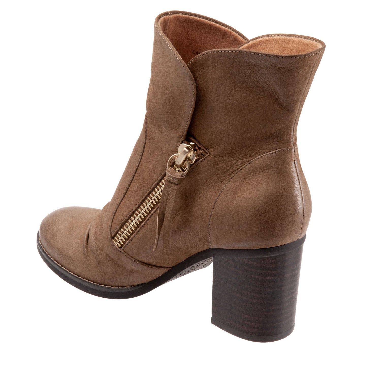 Softwalk Kendall S2054-069 Womens Brown Leather Ankle & Booties Boots