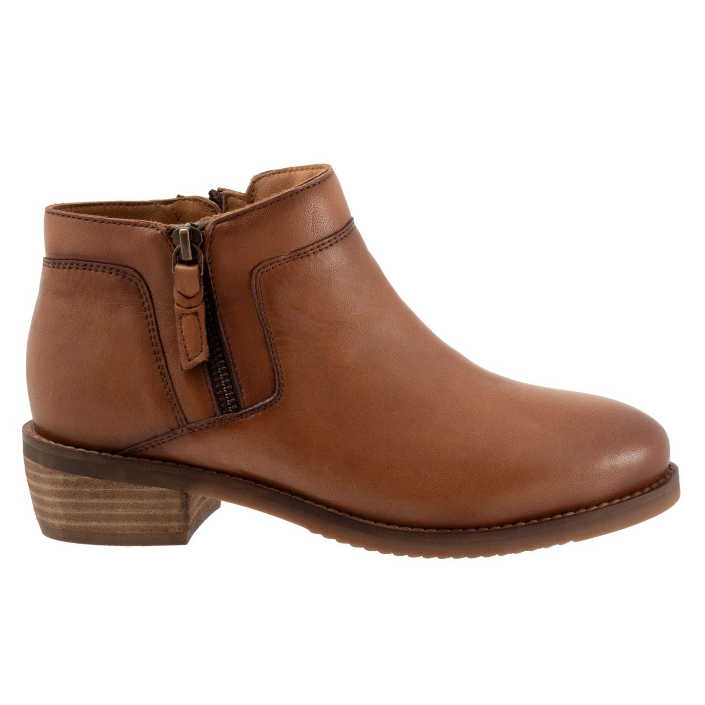 Softwalk Rubi S2157-215 Womens Brown Leather Ankle & Booties Boots