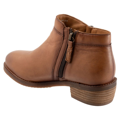 Softwalk Rubi S2157-215 Womens Brown Leather Ankle & Booties Boots