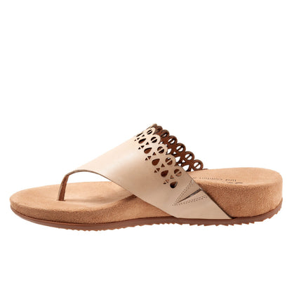Softwalk Bethany S2203-131 Womens Brown Narrow Leather Thong Sandals Shoes
