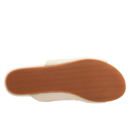 Softwalk Camano S2205-131 Womens Beige Leather Slip On Slides Sandals Shoes