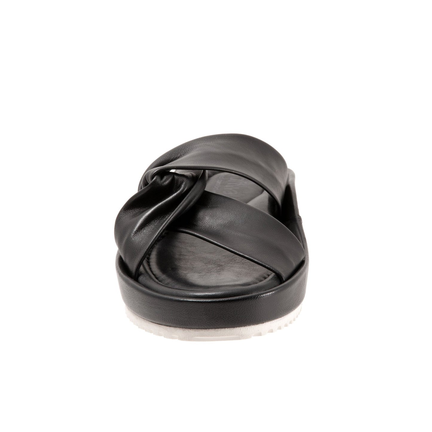 Softwalk Emmie S2221-001 Womens Black Wide Leather Strap Sandals Shoes