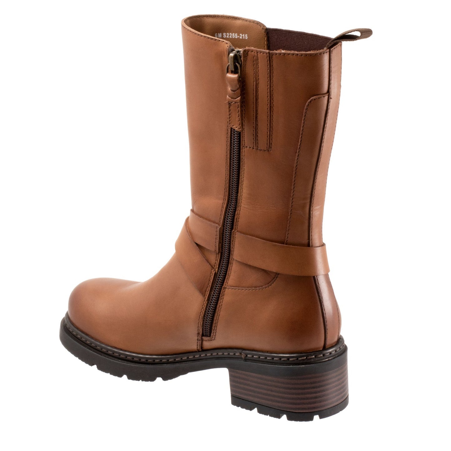 Softwalk Roselle S2255-215 Womens Brown Leather Zipper Ankle & Booties Boots