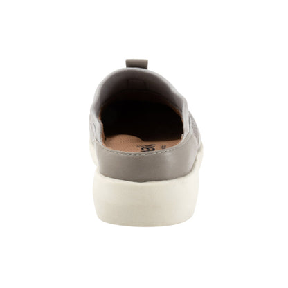 Softwalk Aberdeen Sport S2300-058 Womens Gray Leather Clog Flats Shoes