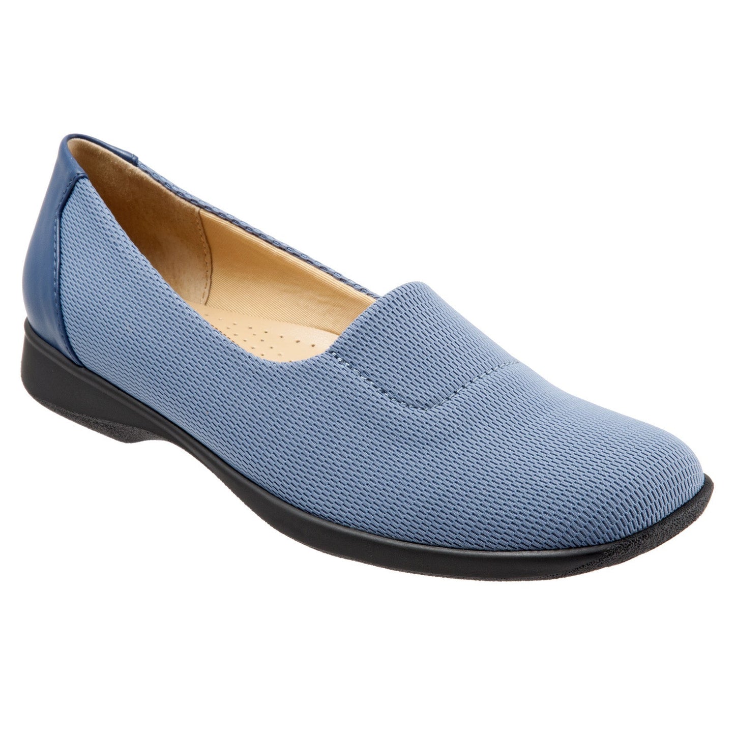 Trotters Jake T1464-433 Womens Blue Mesh Slip On Loafer Flats Shoes