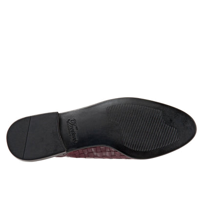 Trotters Lucy T1711-755 Womens Burgundy Narrow Slingback Flats Shoes
